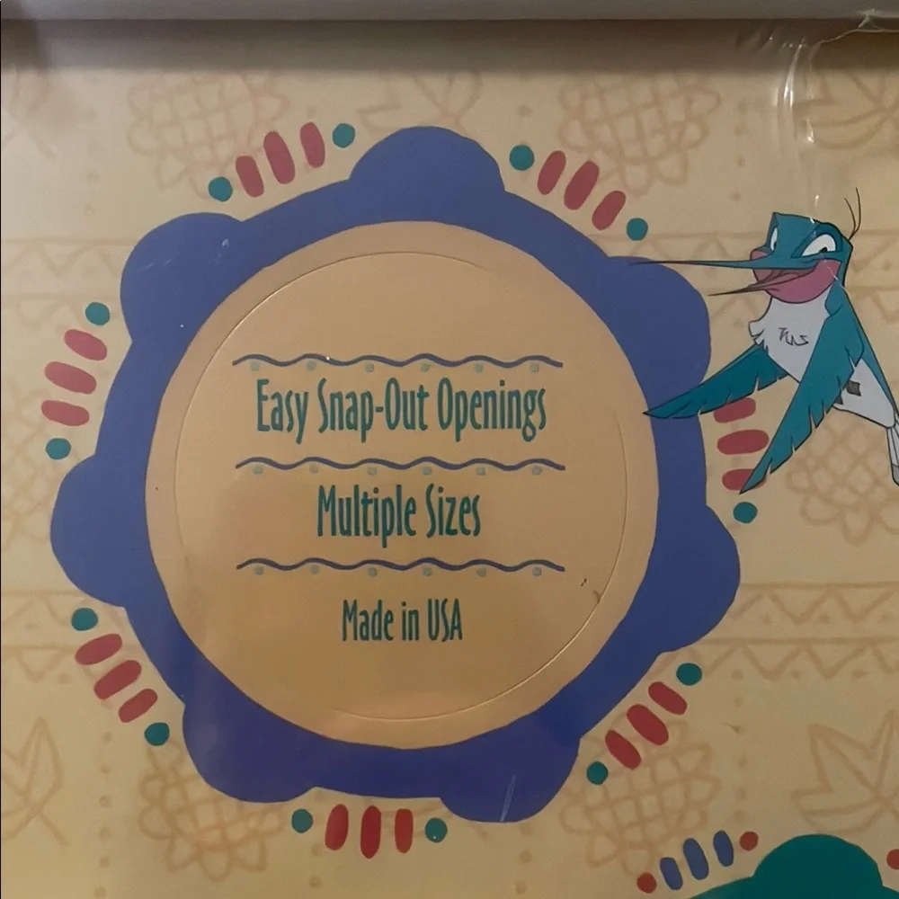 Vintage Disney Pocahontas White Photo Frame - Character Themed Home Accent